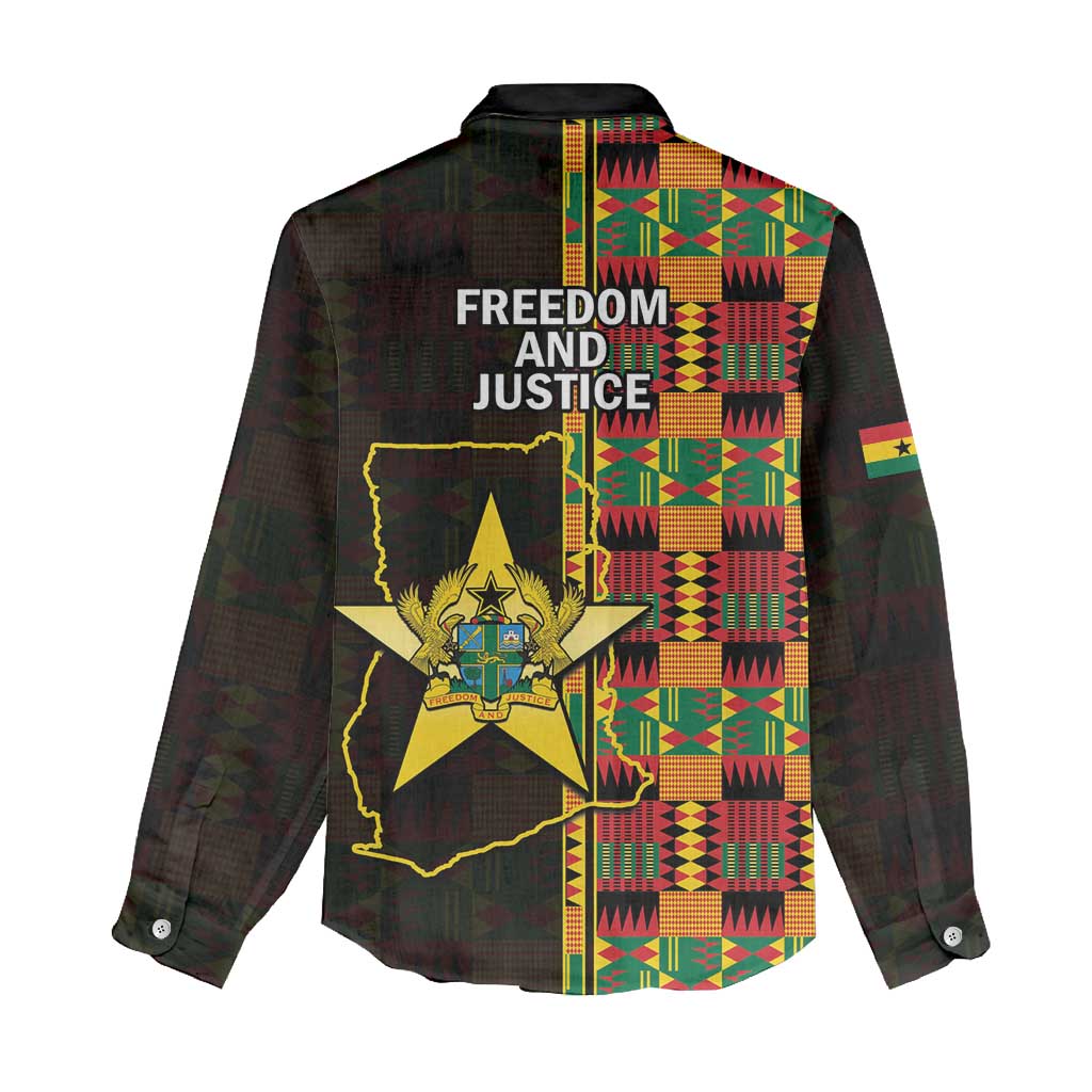 Afro Ghana Independence Day Women Casual Shirt Ghanaian 1957 Kente Pattern