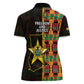 Afro Ghana Independence Day Women Polo Shirt Ghanaian 1957 Kente Pattern