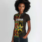 Afro Ghana Independence Day Women Polo Shirt Ghanaian 1957 Kente Pattern