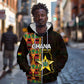Afro Ghana Independence Day Zip Hoodie Ghanaian 1957 Kente Pattern