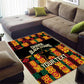 Custom Ghana Black Stars Area Rug Adinkra Pattern - Football Style