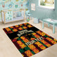 Custom Ghana Black Stars Area Rug Adinkra Pattern - Football Style