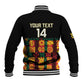 Custom Ghana Black Stars Baseball Jacket Adinkra Pattern - Football Style