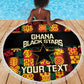 Custom Ghana Black Stars Beach Blanket Adinkra Pattern - Football Style
