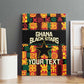 Custom Ghana Black Stars Canvas Wall Art Adinkra Pattern - Football Style