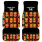 Custom Ghana Black Stars Car Mats Adinkra Pattern - Football Style