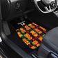 Custom Ghana Black Stars Car Mats Adinkra Pattern - Football Style