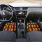 Custom Ghana Black Stars Car Mats Adinkra Pattern - Football Style