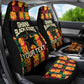 Custom Ghana Black Stars Car Seat Cover Adinkra Pattern - Football Style