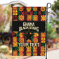 Custom Ghana Black Stars Garden Flag Adinkra Pattern - Football Style