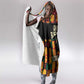 Custom Ghana Black Stars Hooded Blanket Adinkra Pattern - Football Style