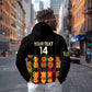 Custom Ghana Black Stars Hoodie Adinkra Pattern - Football Style