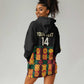 Custom Ghana Black Stars Hoodie Dress Adinkra Pattern - Football Style