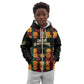 Custom Ghana Black Stars Kid Hoodie Adinkra Pattern - Football Style