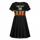 Custom Ghana Black Stars Kid Short Sleeve Dress Adinkra Pattern - Football Style