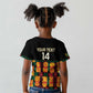 Custom Ghana Black Stars Kid T shirt Adinkra Pattern - Football Style