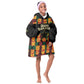Custom Ghana Black Stars Kid Wearable Blanket Hoodie Adinkra Pattern - Football Style