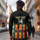 Custom Ghana Black Stars Long Sleeve Button Shirt Adinkra Pattern - Football Style
