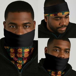 Ghana Black Stars Neck Gaiter Adinkra Pattern - Football Style - African Pride