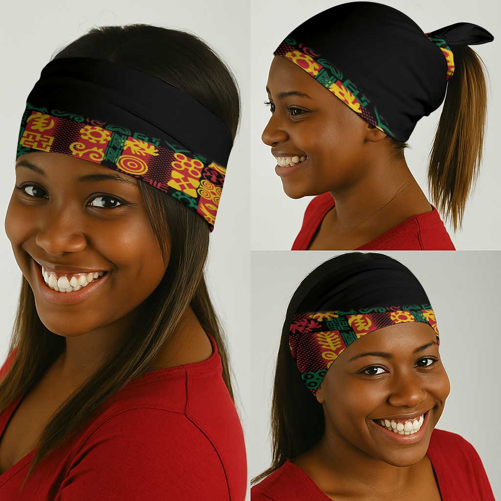 Ghana Black Stars Neck Gaiter Adinkra Pattern - Football Style - African Pride