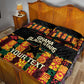 Custom Ghana Black Stars Quilt Bed Set Adinkra Pattern - Football Style