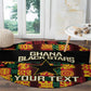 Custom Ghana Black Stars Round Carpet Adinkra Pattern - Football Style