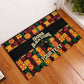 Custom Ghana Black Stars Rubber Doormat Adinkra Pattern - Football Style
