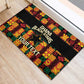 Custom Ghana Black Stars Rubber Doormat Adinkra Pattern - Football Style
