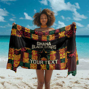 Custom Ghana Black Stars Sarong Adinkra Pattern - Football Style