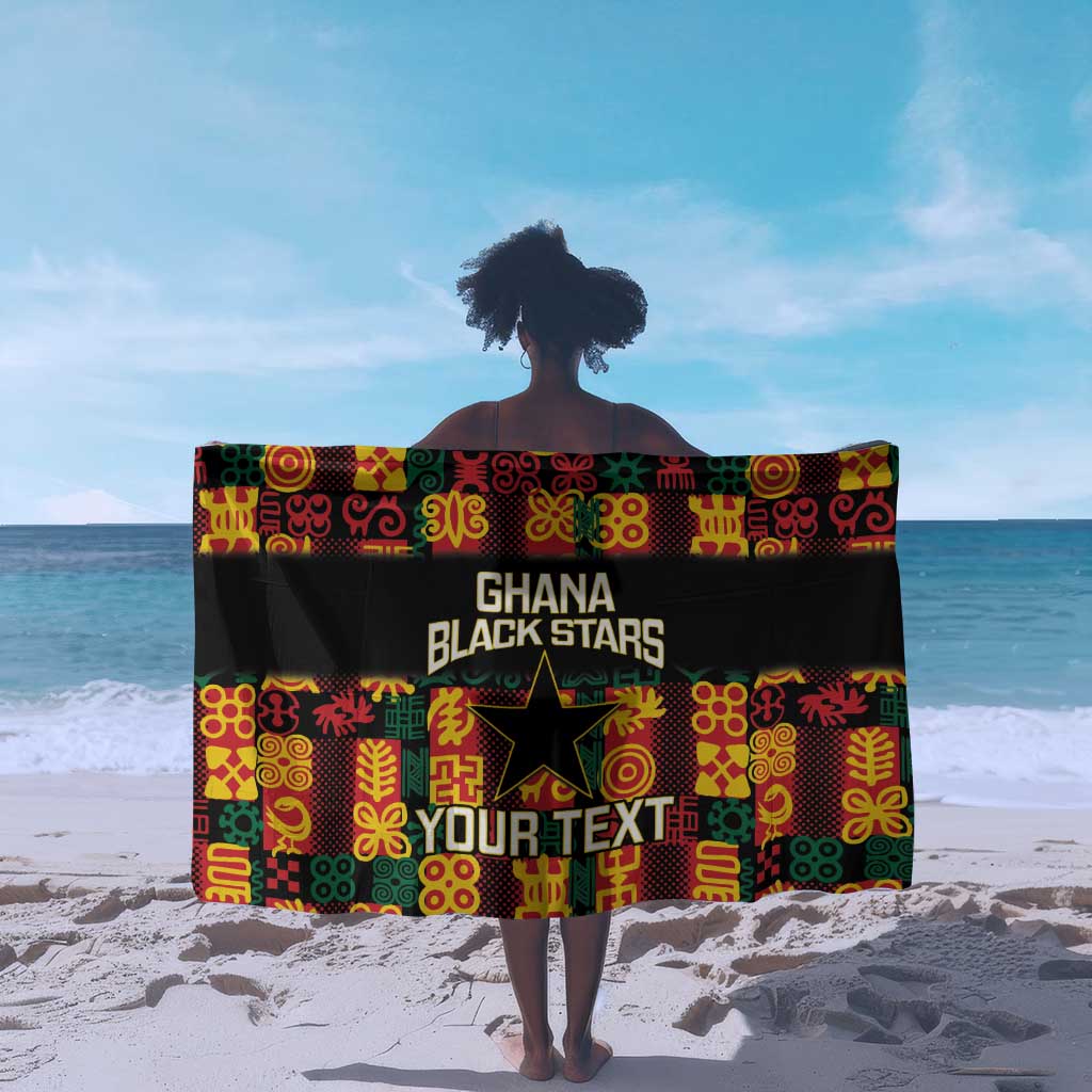 Custom Ghana Black Stars Sarong Adinkra Pattern - Football Style