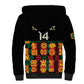 Custom Ghana Black Stars Sherpa Hoodie Adinkra Pattern - Football Style