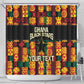 Custom Ghana Black Stars Shower Curtain Adinkra Pattern - Football Style