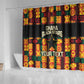 Custom Ghana Black Stars Shower Curtain Adinkra Pattern - Football Style