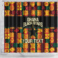 Custom Ghana Black Stars Shower Curtain Adinkra Pattern - Football Style