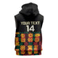 Custom Ghana Black Stars Sleeveless Hoodie Adinkra Pattern - Football Style - African Pride
