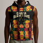 Custom Ghana Black Stars Sleeveless Hoodie Adinkra Pattern - Football Style - African Pride