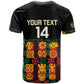 Custom Ghana Black Stars T shirt Adinkra Pattern - Football Style