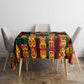 Custom Ghana Black Stars Tablecloth Adinkra Pattern - Football Style