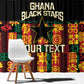 Custom Ghana Black Stars Window Curtain Adinkra Pattern - Football Style