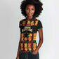 Custom Ghana Black Stars Women Polo Shirt Adinkra Pattern - Football Style