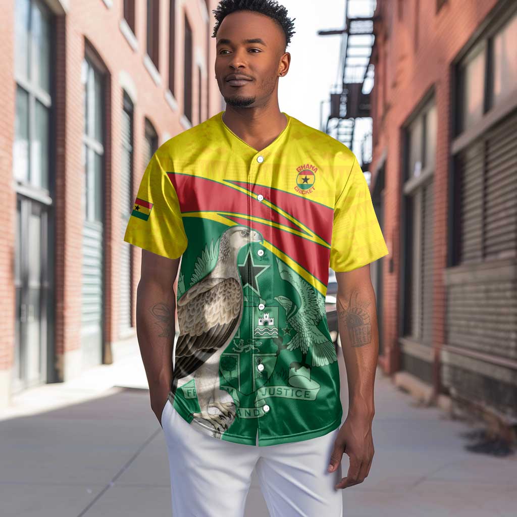 Custom Ghana Black Batters Baseball Jersey Ghanaian Tawny Eagle - Cricket Style
