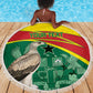 Custom Ghana Black Batters Beach Blanket Ghanaian Tawny Eagle - Cricket Style