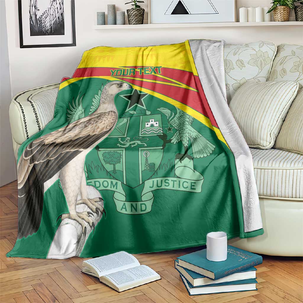 Custom Ghana Black Batters Blanket Ghanaian Tawny Eagle - Cricket Style