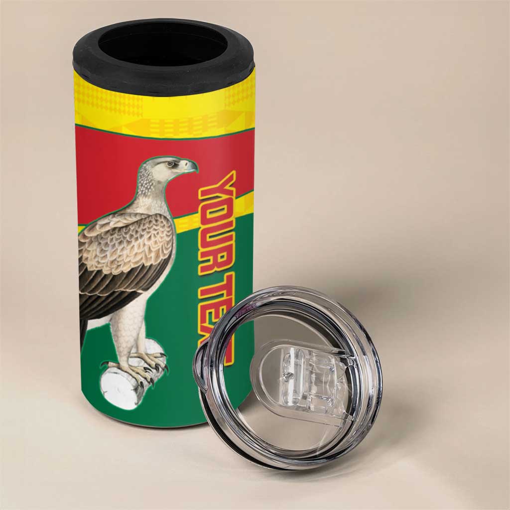 Custom Ghana Black Batters 4 in 1 Can Cooler Tumbler Ghanaian Tawny Eagle - Cricket Style