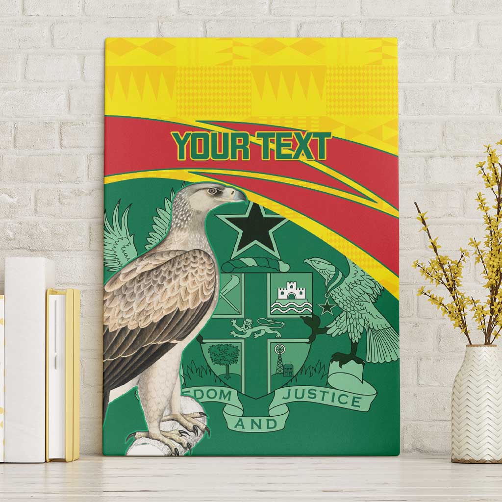 Custom Ghana Black Batters Canvas Wall Art Ghanaian Tawny Eagle - Cricket Style