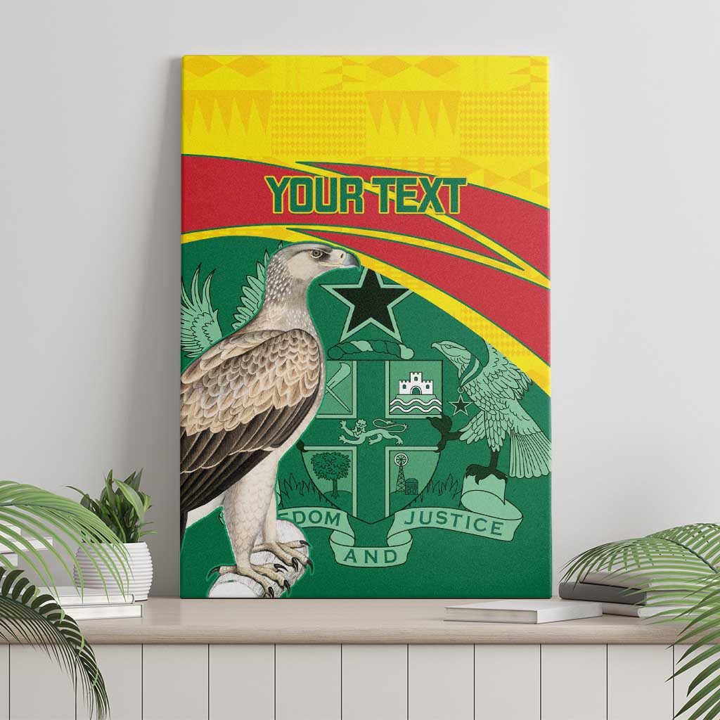 Custom Ghana Black Batters Canvas Wall Art Ghanaian Tawny Eagle - Cricket Style
