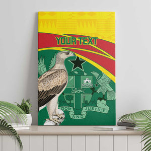 Custom Ghana Black Batters Canvas Wall Art Ghanaian Tawny Eagle - Cricket Style