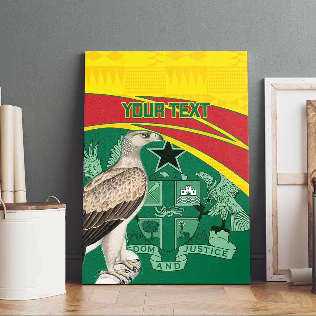Custom Ghana Black Batters Canvas Wall Art Ghanaian Tawny Eagle - Cricket Style
