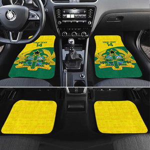 Custom Ghana Black Batters Car Mats Ghanaian Tawny Eagle - Cricket Style