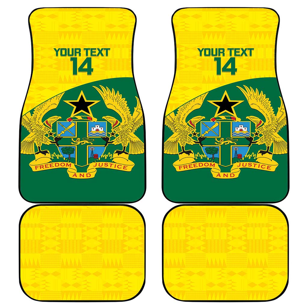 Custom Ghana Black Batters Car Mats Ghanaian Tawny Eagle - Cricket Style